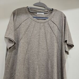 Beige Short Sleeve Top